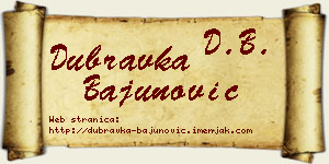 Dubravka Bajunović vizit kartica